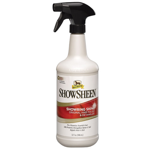 Absorbine showsheen show product for cattle, horse, sheep, and goat to detangle and polish hair