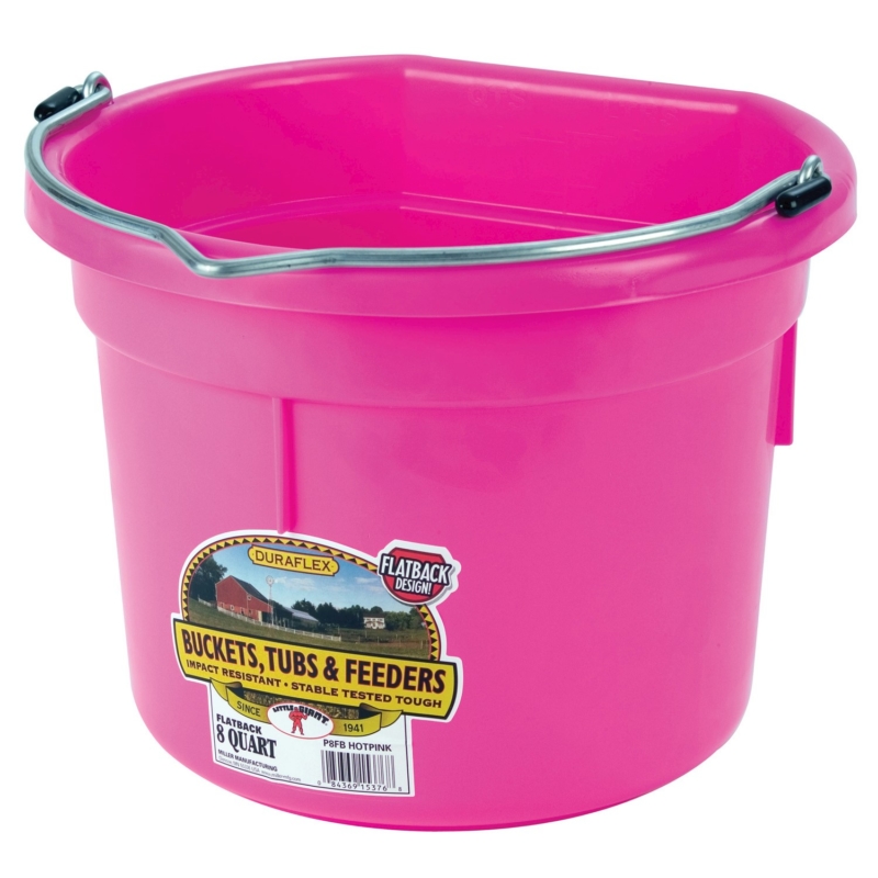 8QT pink feed and water great for horses, steers, sheep, and goats