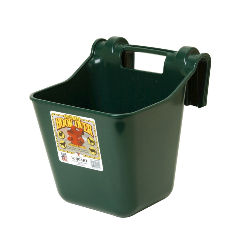 12QT green hook over feeder great for horses, sheep, goats, and pigs