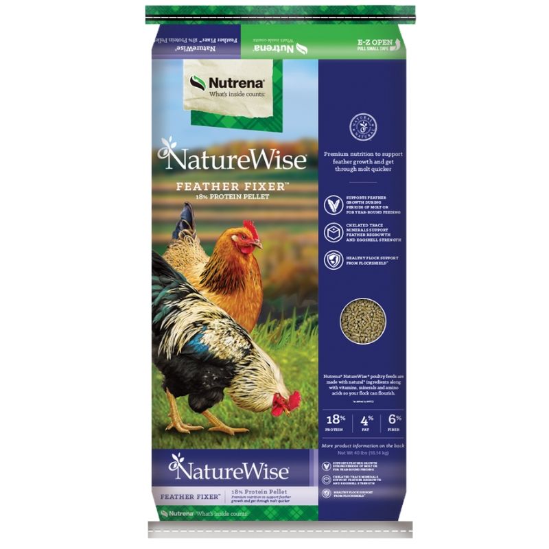Nature Wise Feather Fixer Poultry Feed 40 lb. bag