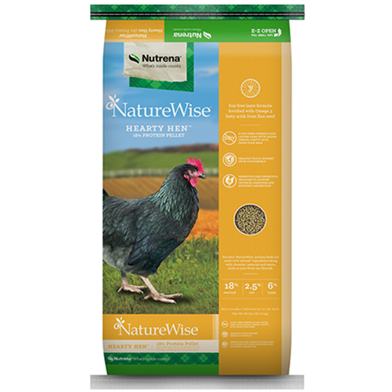 NatureWise Hearty Hen by Nutrena is a poultry feed for your laying hens