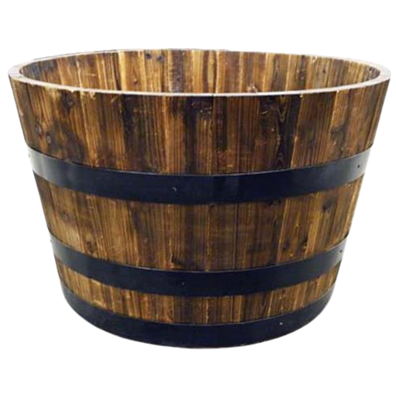 Half Oak Wood Whiskey Barrel