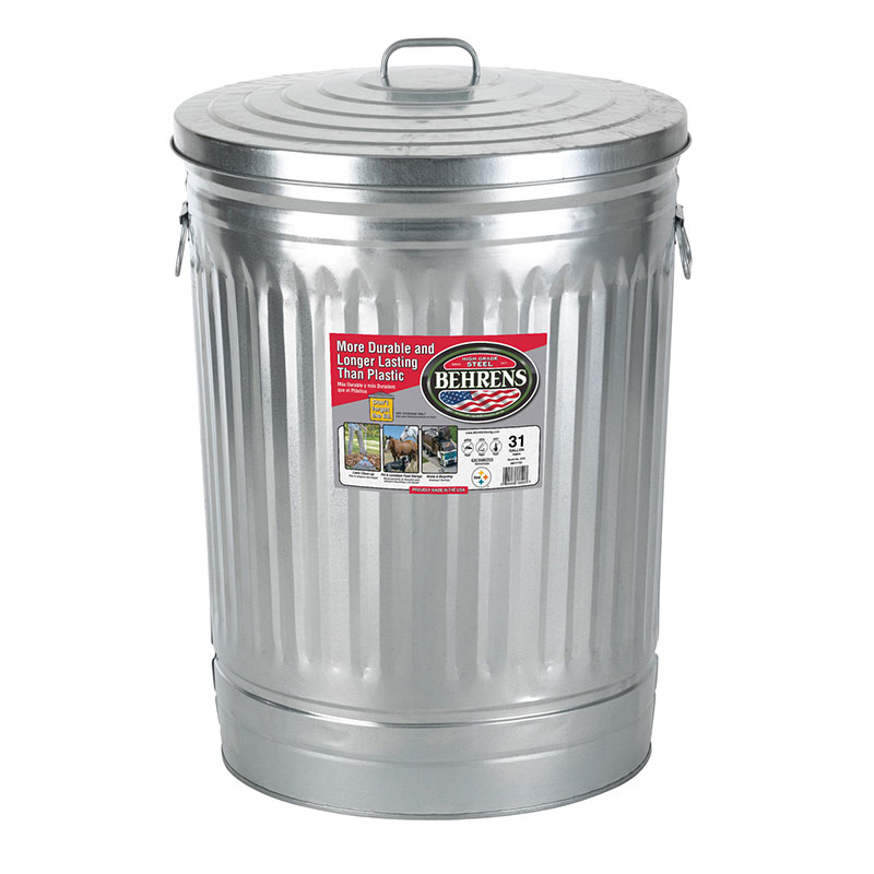 Galvanized Garbage Can 31 Gallon