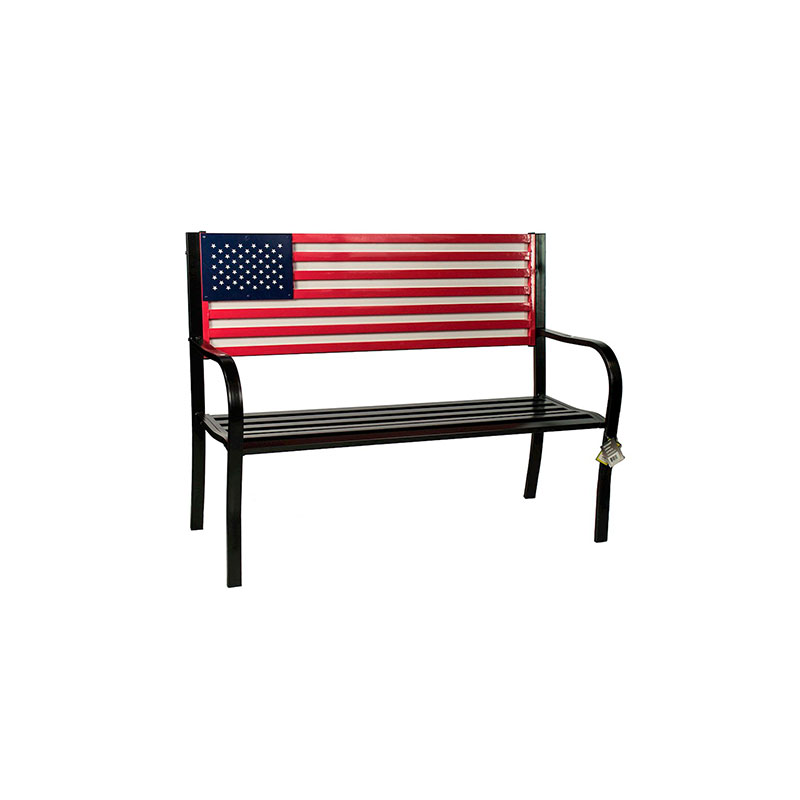 Patriotic Steel Bench