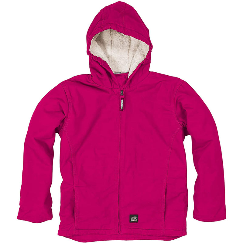 Berne Girl's Washed Hooded Jacket Pink Color
