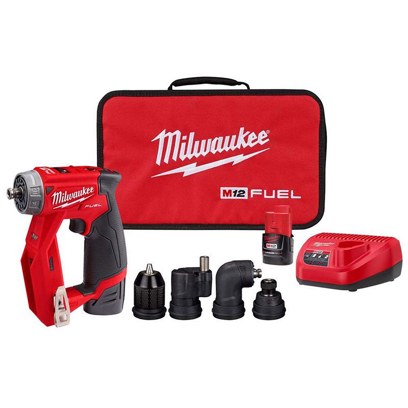 Milwaukee M12 FUEL 12 V 3/8 in. Brushless Cordless 4-in-1 Installation Driver Kit (Battery & Charger 2505-20