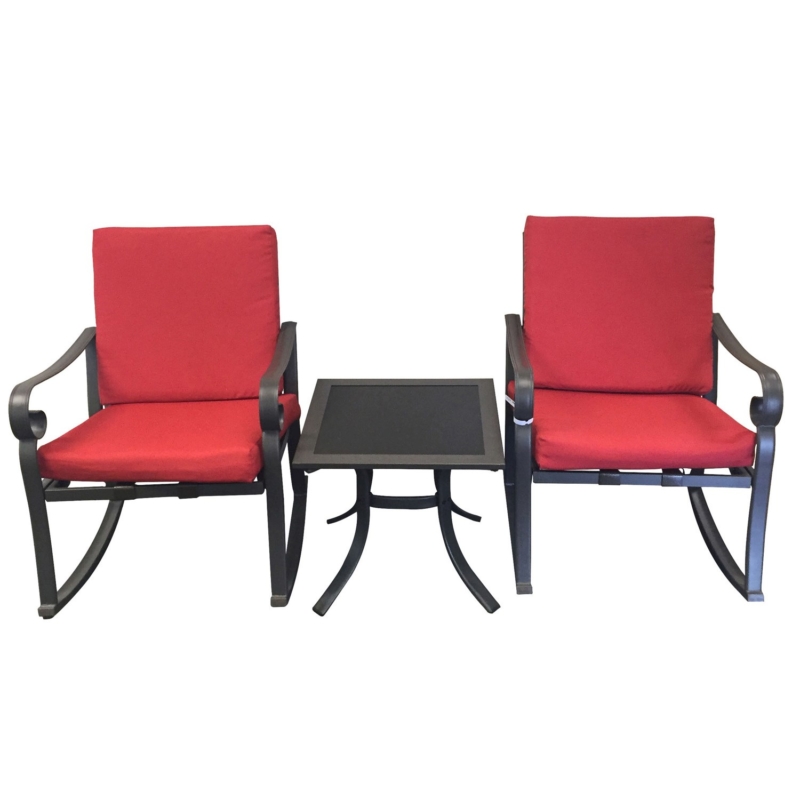 Rocker Cushion Set with two rocking chair and a table