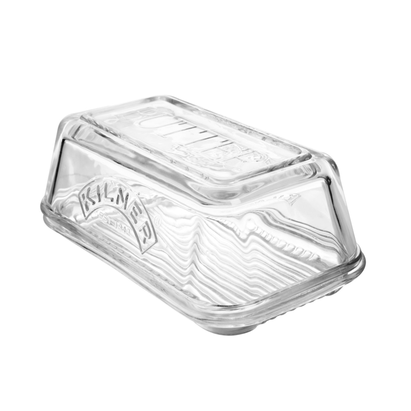 Butter Dish Glass holds 8 oz of butter