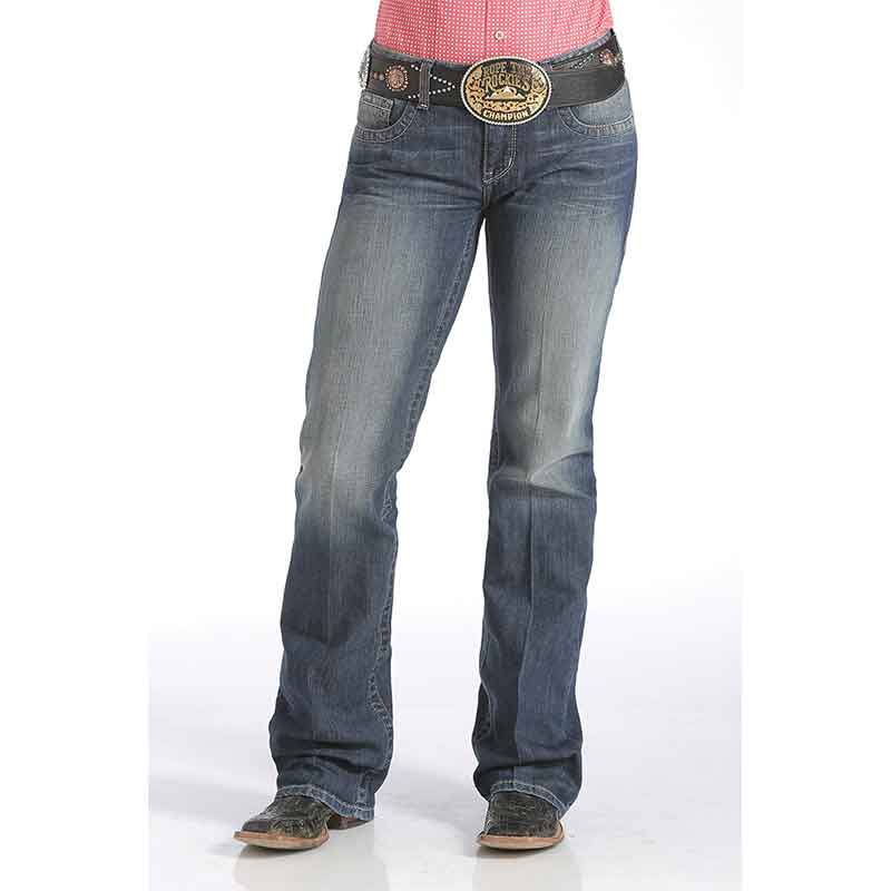 Cinch ADA womens medium stone wash jean front view