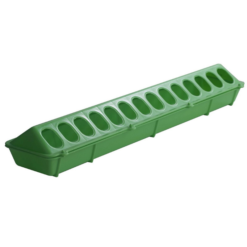 Plastic Flip Top Poultry Feeder 20 In green