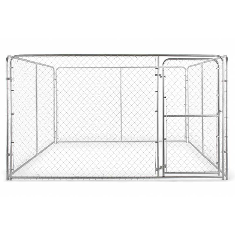 Galvanized dog kennel