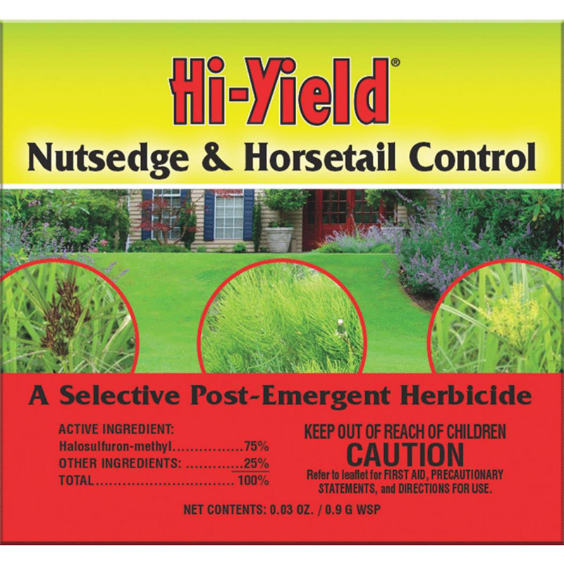Hi-Yield Nutsedge & Horsetail Control can be used as a pre and post emergent