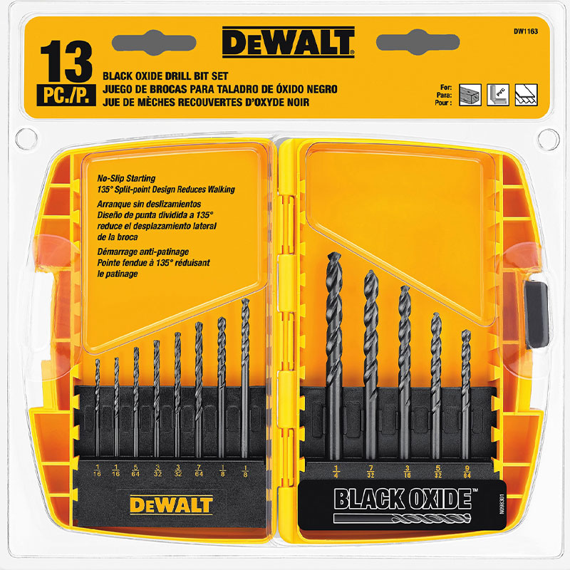 DeWalt 13 Piece Black Oxide Drill Bit Set