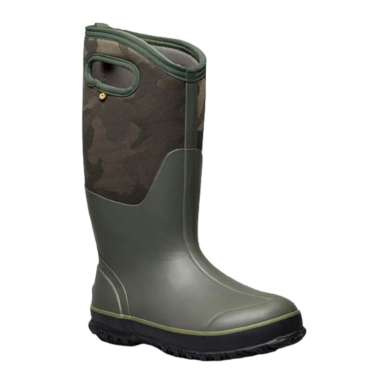 Bogs Classic Tall Tonal Camo Dark Green Side Angle View